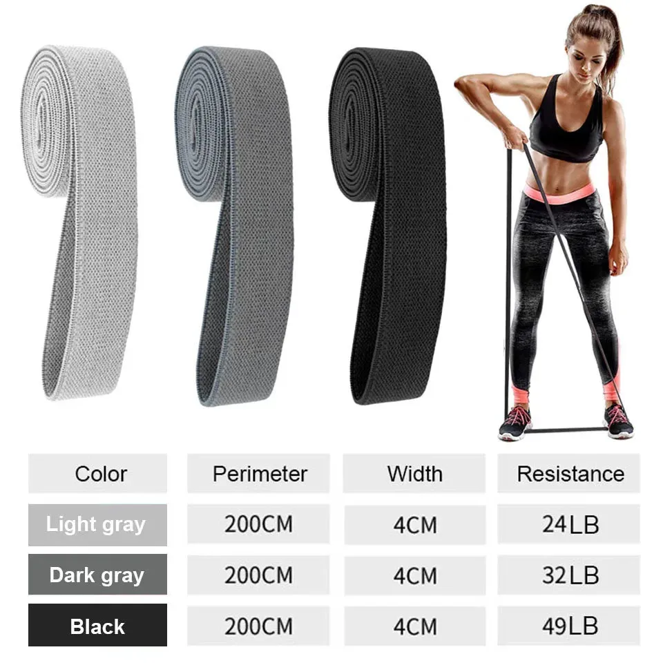 3 Piece Resistance Band Set For Home Workouts