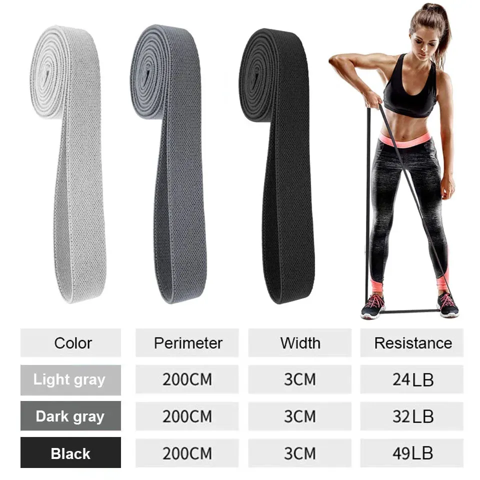 3 Piece Resistance Band Set For Home Workouts