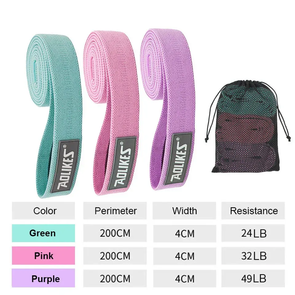 3 Piece Resistance Band Set For Home Workouts