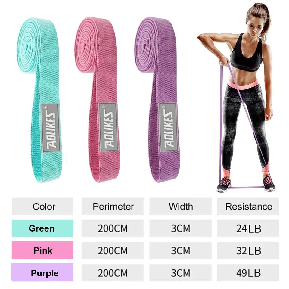 3 Piece Resistance Band Set For Home Workouts