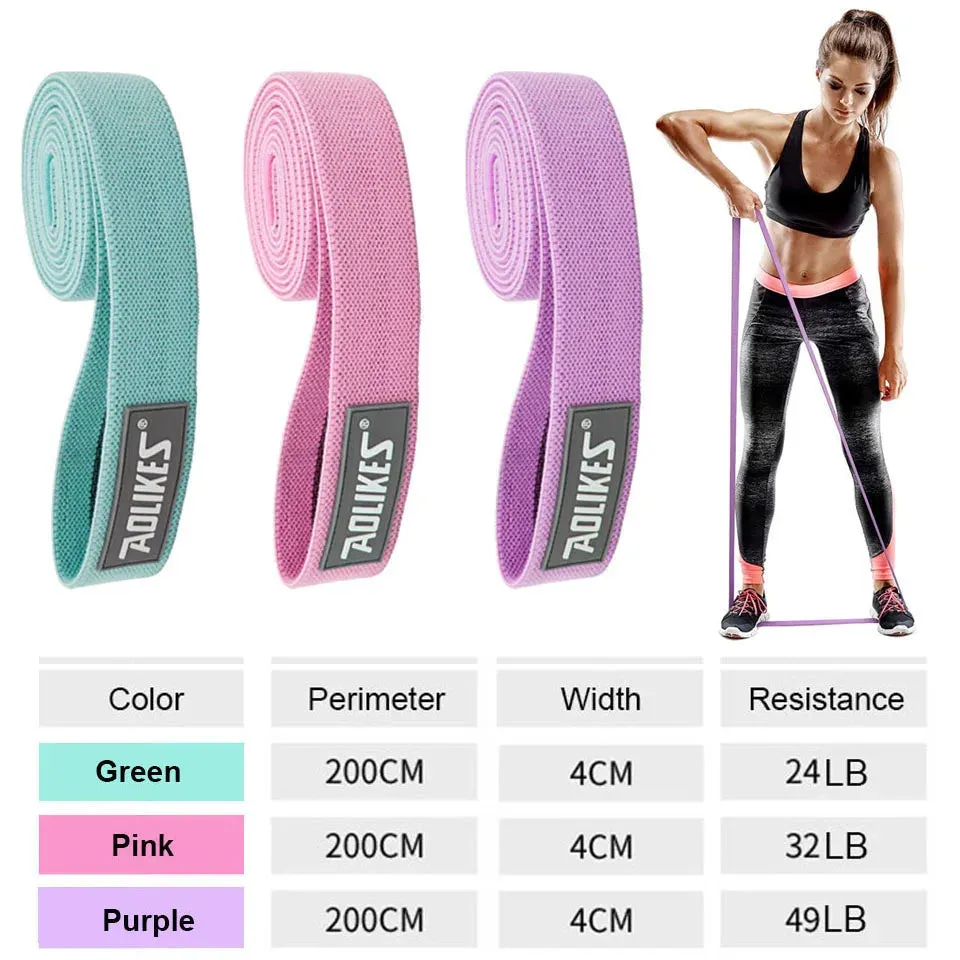 3 Piece Resistance Band Set For Home Workouts
