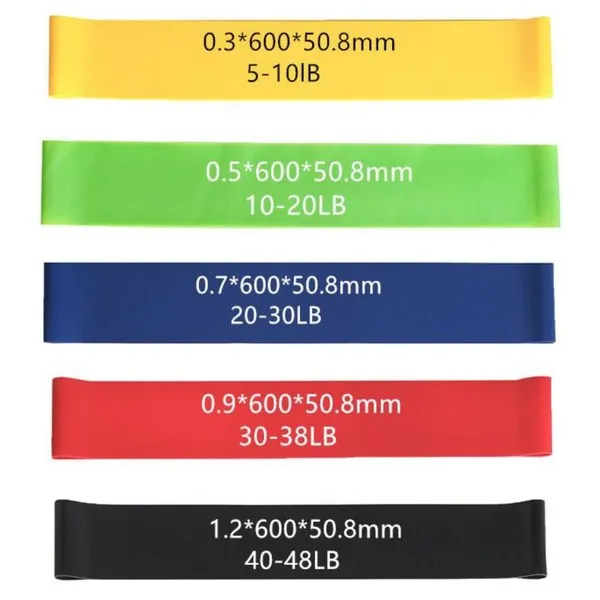 5 Piece of Resistance Loop Exercise Body Bands