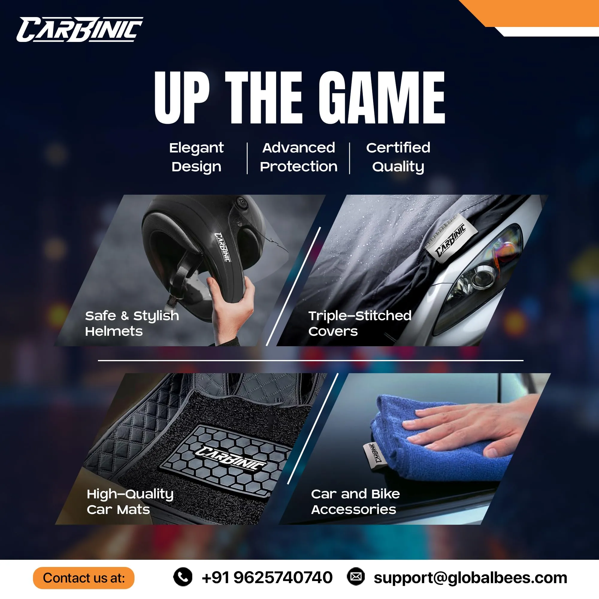 CARBINIC 7D Car Mats | Compatible for Mahindra Thar 2021 | 7-Depth Layer Protection Car Floor Mats Anti Skid | Car Accessories | Detachable Layer of Curly Mat | Premium Double Stitched Leather Mats