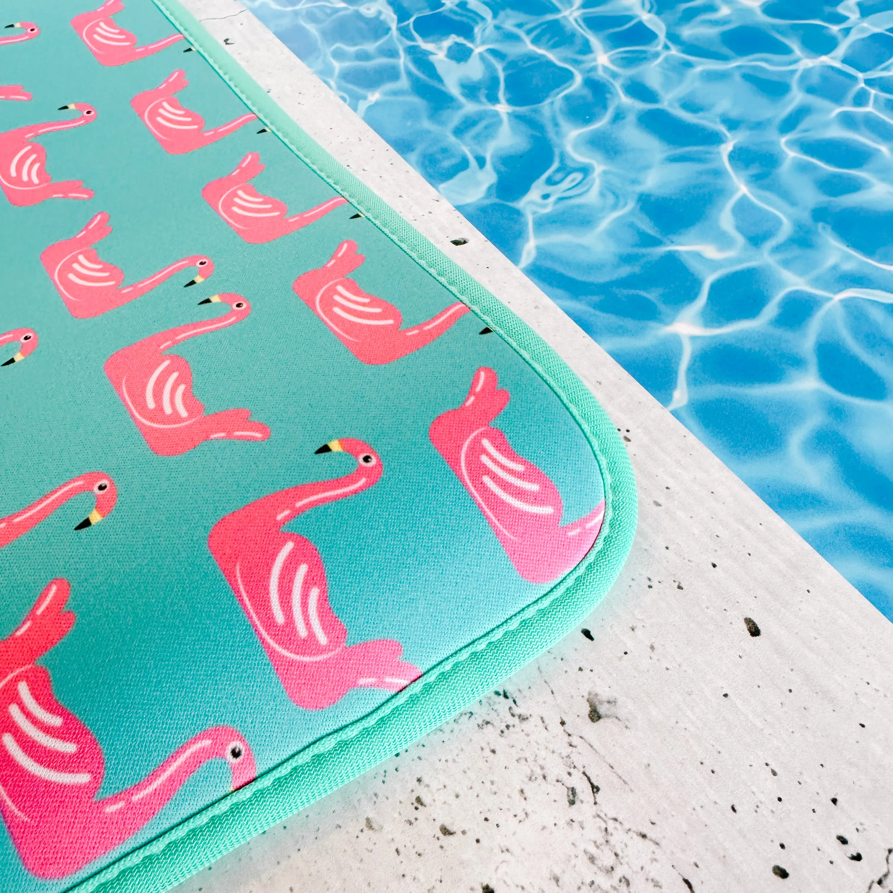 Flamingo Floats Poolside Seating Mat