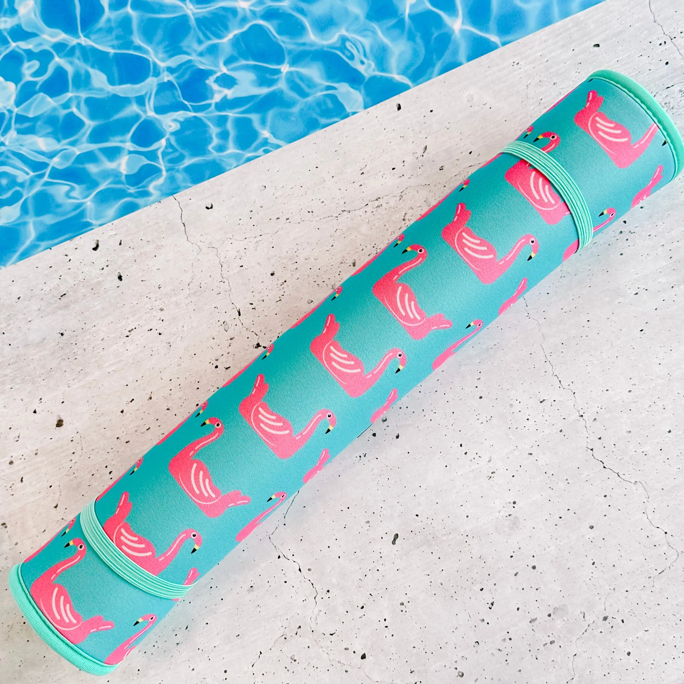 Flamingo Floats Poolside Seating Mat