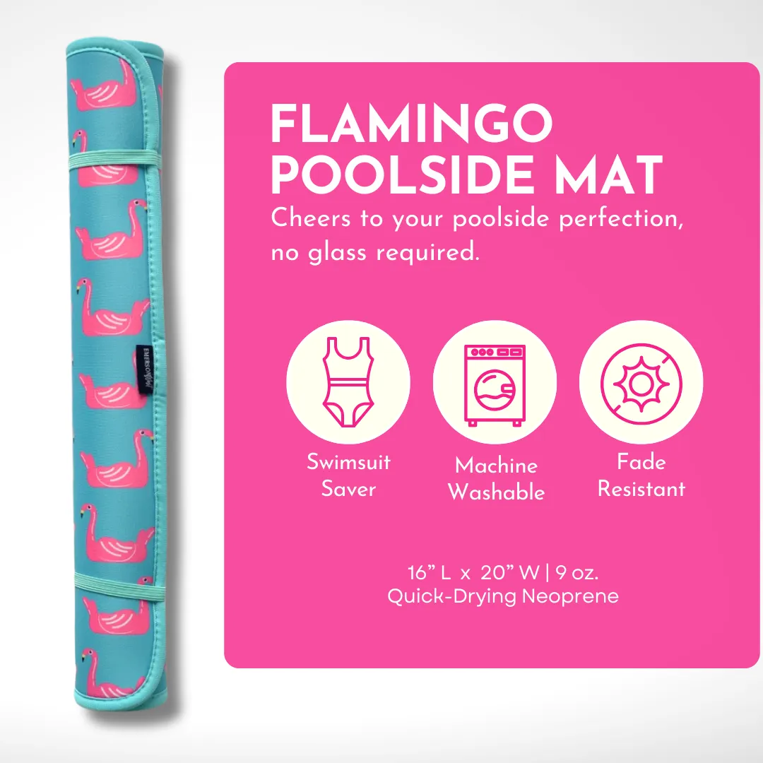 Flamingo Floats Poolside Seating Mat