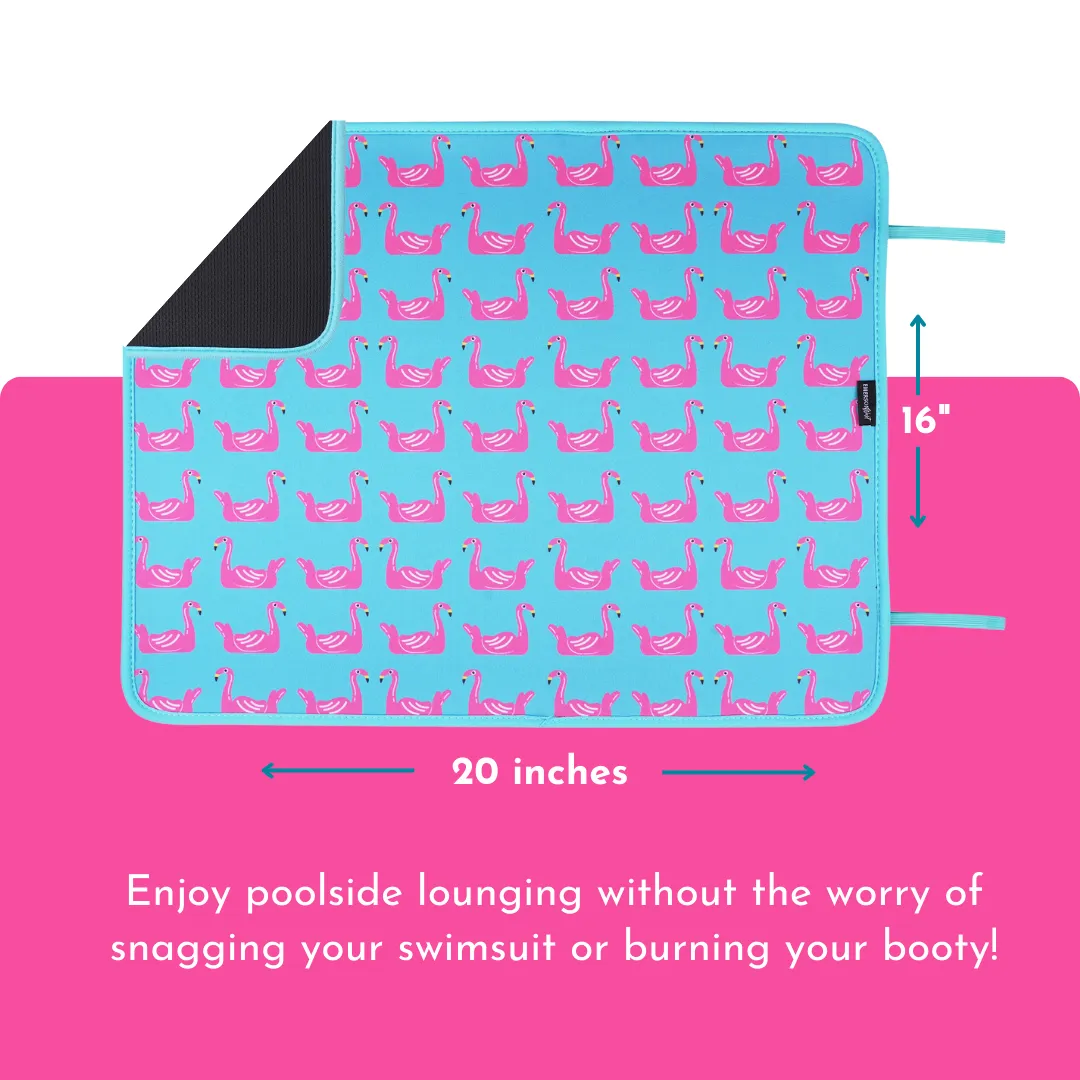 Flamingo Floats Poolside Seating Mat