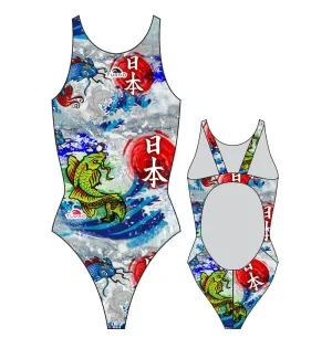Girls Swim Suit - Wide Straps - JAPAN WALL 2016 (Royal)