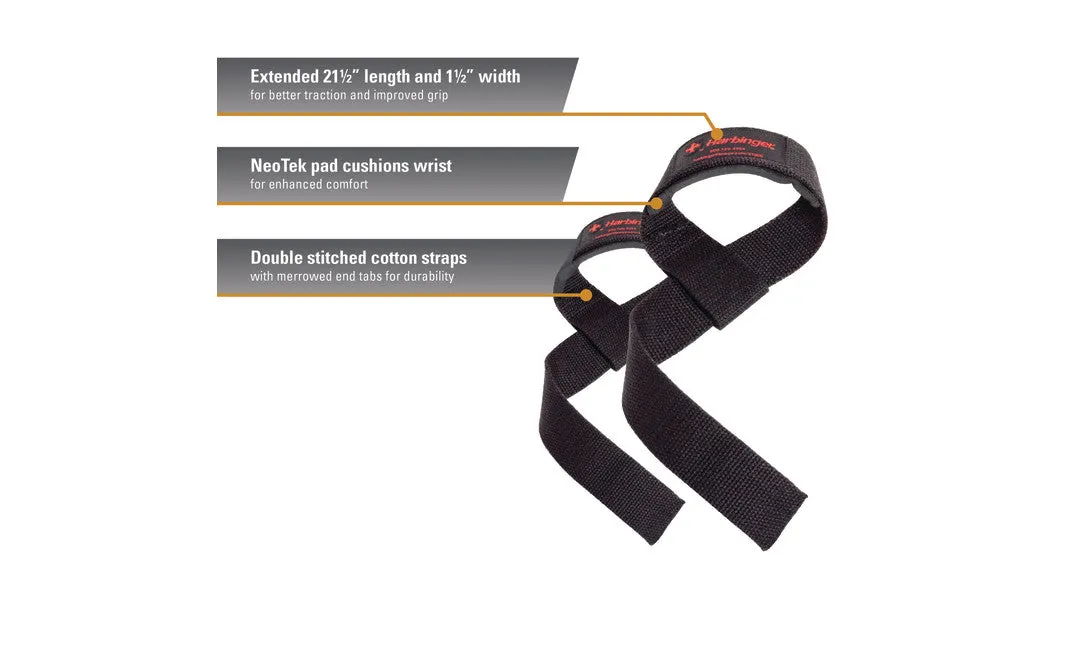 Harbinger Padded Cotton Lifting Straps 21"