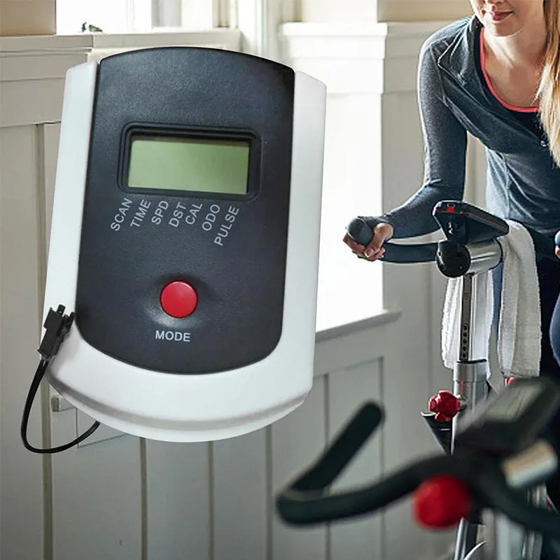 Heart rate electronic instrument display for spinning bikes.