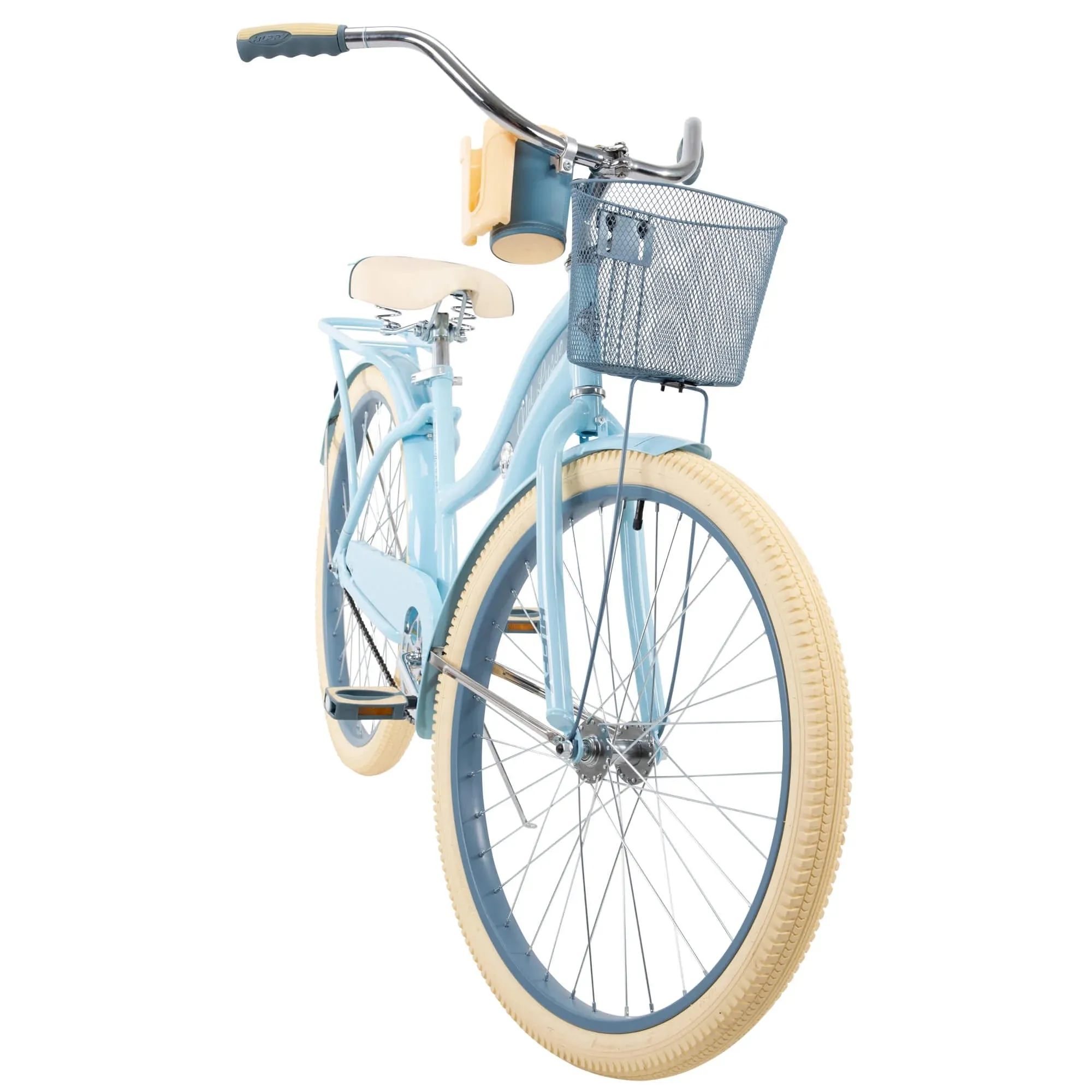 Huffy Nel Lusso Cruiser Bike, 26" Wheels, Adults Ages 13  Years, Light Blue