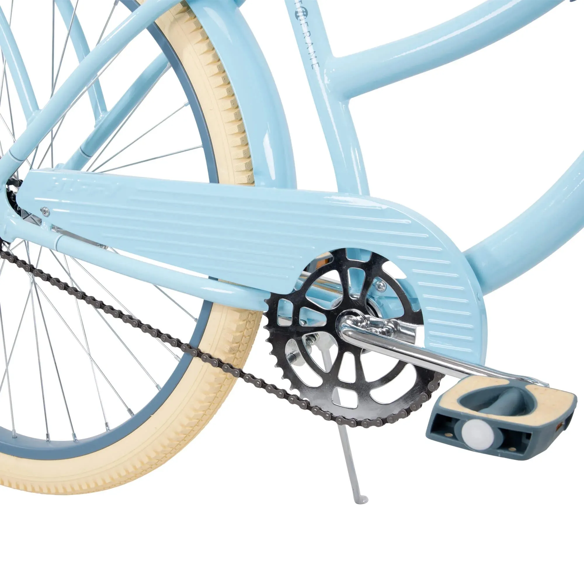 Huffy Nel Lusso Cruiser Bike, 26" Wheels, Adults Ages 13  Years, Light Blue