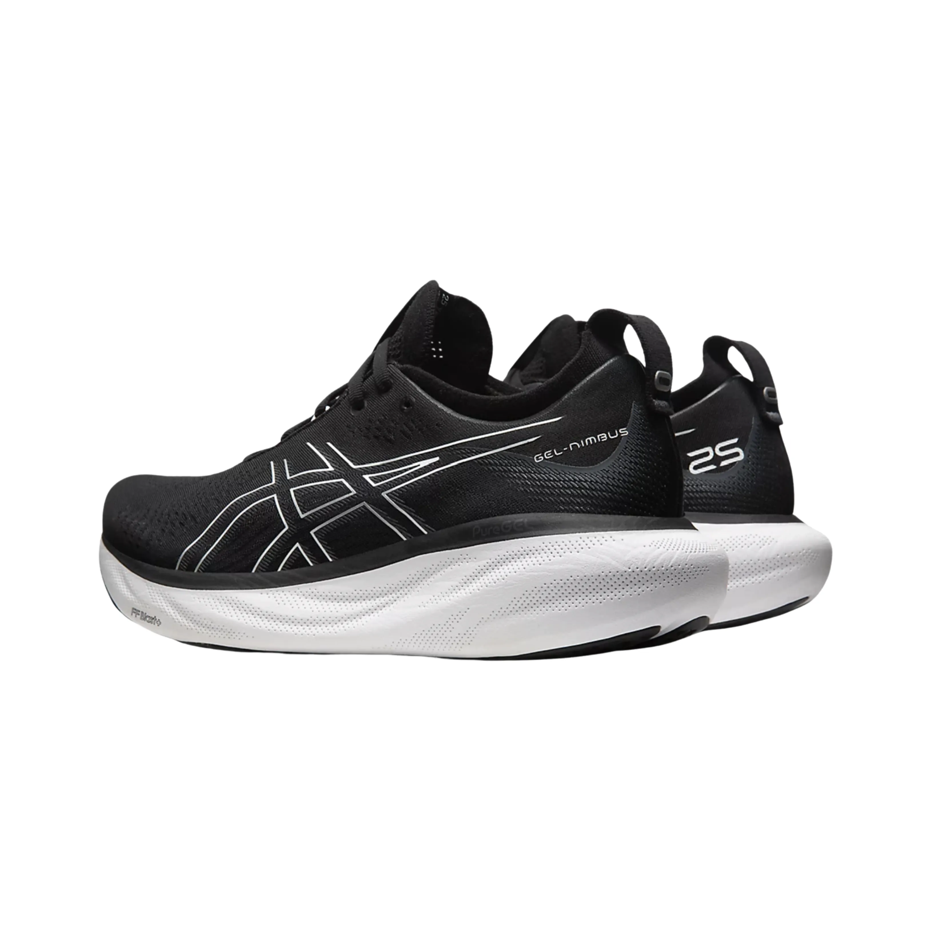 Men's Gel-Nimbus 25 - Black/Pure Silver (D Width)
