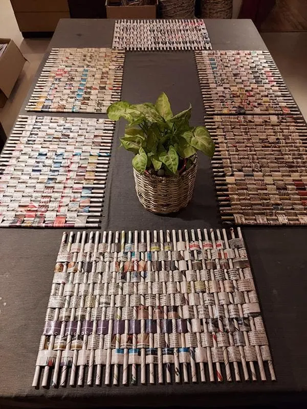 Natural Woven Mats - Set Of 6