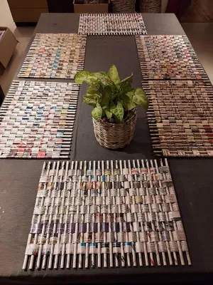 Natural Woven Mats - Set Of 6