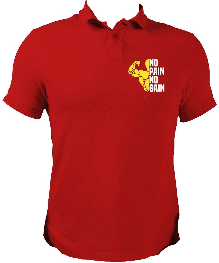 No Pain No Gain Unisex Polo