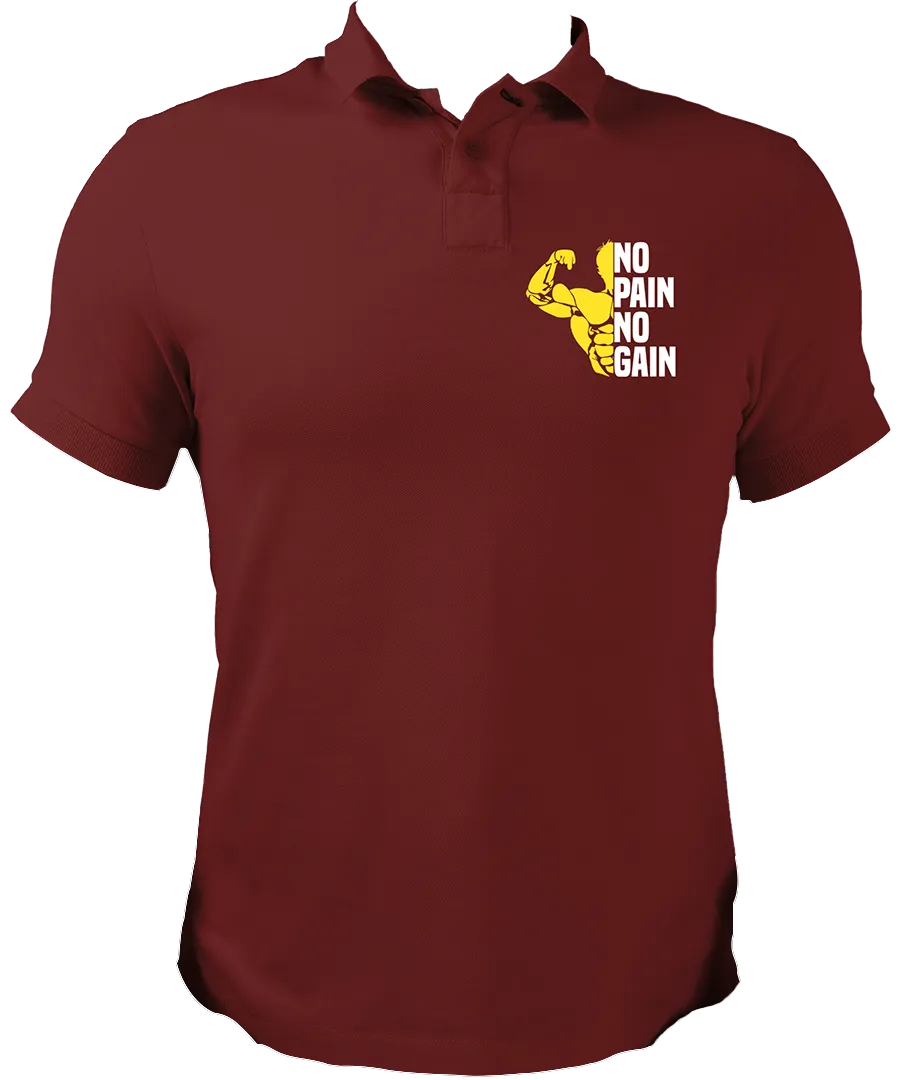 No Pain No Gain Unisex Polo