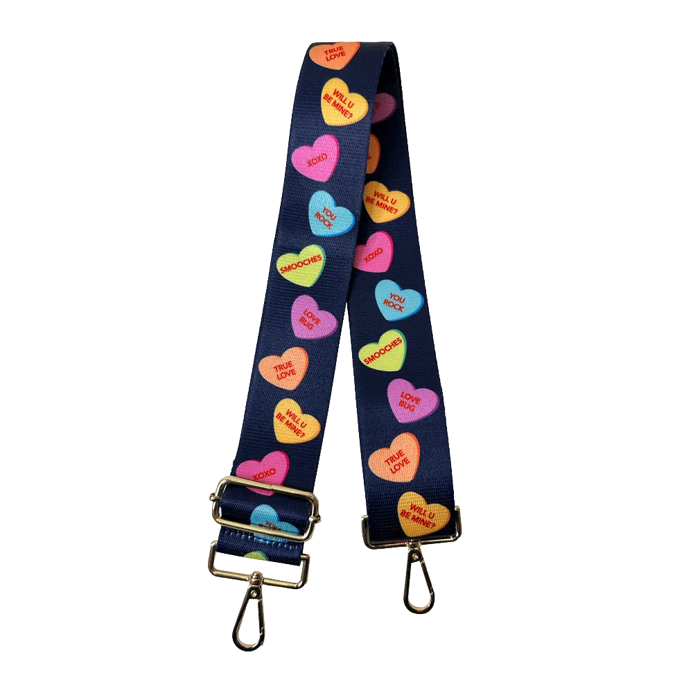 Printed Conversation Heart Interchangeable Bag Strap
