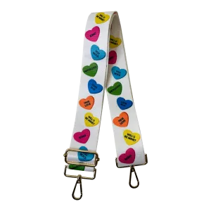 Printed Conversation Heart Interchangeable Bag Strap