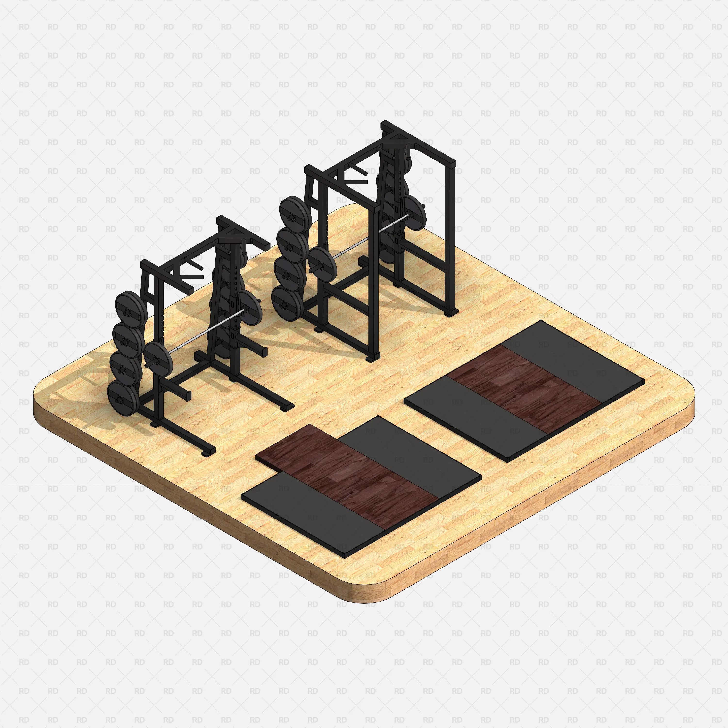 Revit Gym Equipment 02 - Training Machines