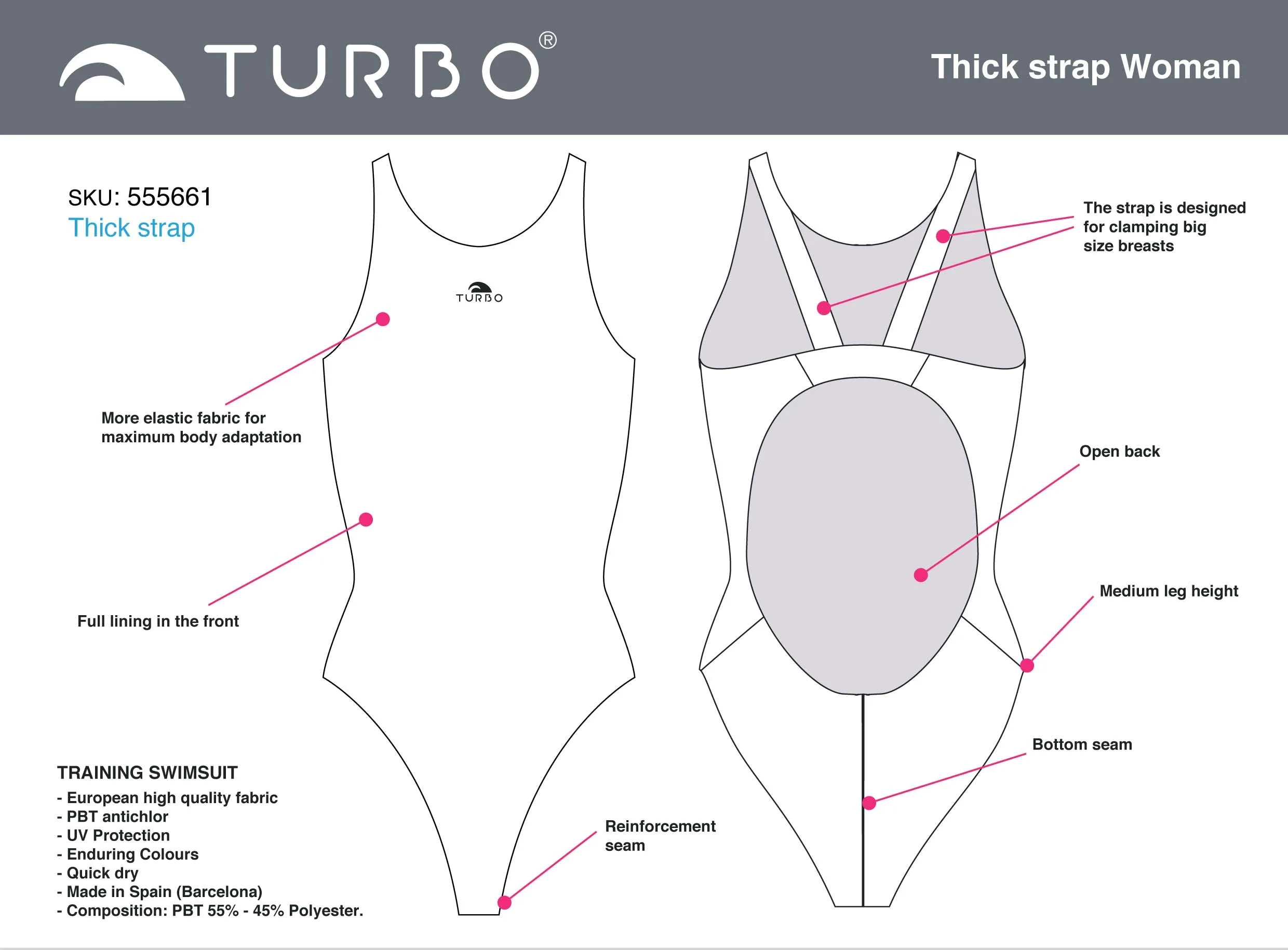 Tailor-Made - Girls Swim Suit - Wide Straps (Pre-Order)